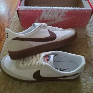 Nike Men's White and Brown Sneakers